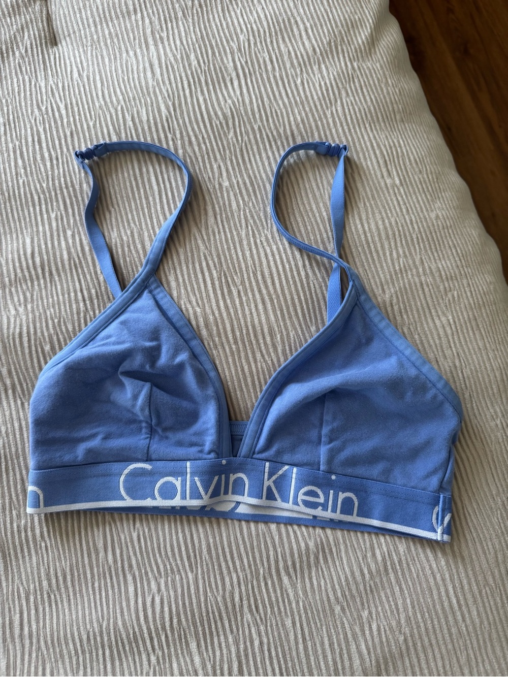 Calvin Klein Light Blue Logo Bralette
